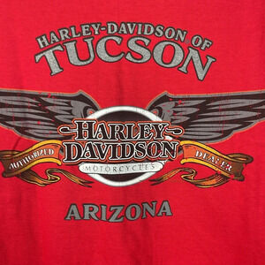 Harley Davidson Too Tough To Die Tucson,AZ Red Short Sleeve T-Shirt Size XXL NWT